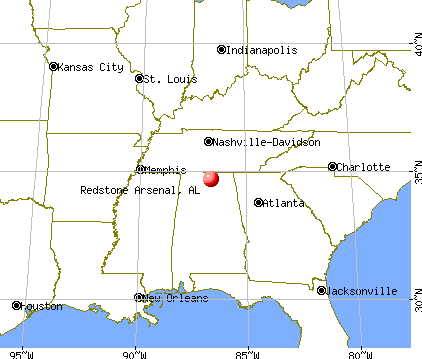 Redstone Arsenal, Alabama map