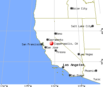 Copperopolis, California map