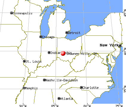 Shawnee Hills, Ohio map
