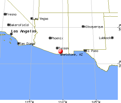 Whetstone, Arizona map