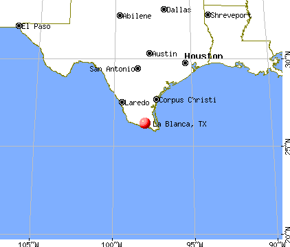 La Blanca, Texas map