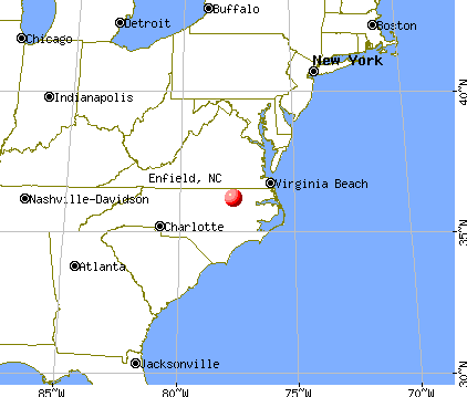 Enfield, North Carolina map