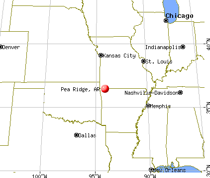 Pea Ridge, Arkansas map