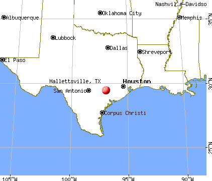 Hallettsville, Texas map