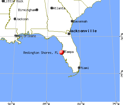 Redington Shores, Florida map 2011