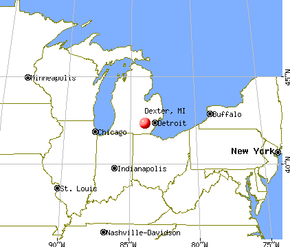 Dexter, Michigan map