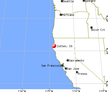 Cutten, California map