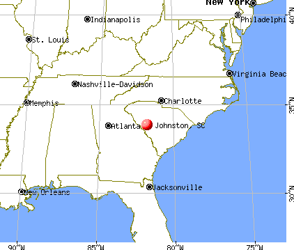 Johnston, South Carolina map