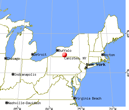 Canisteo, New York map