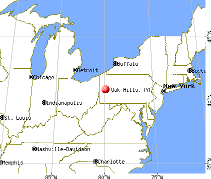 Oak Hills, Pennsylvania map
