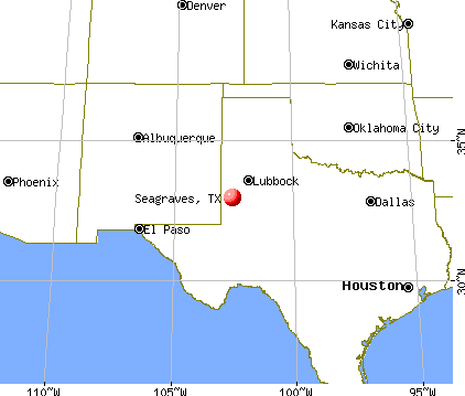 Seagraves, Texas map
