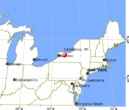 Caledonia, New York map