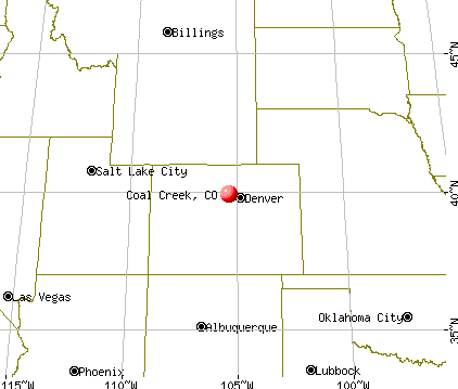 Coal Creek, Colorado map