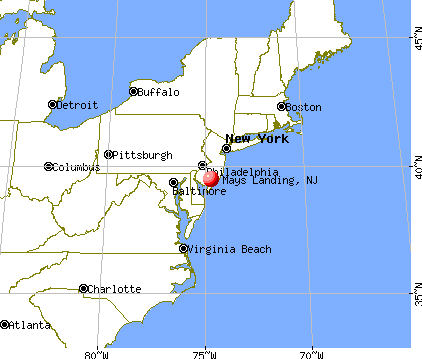 Mays Landing, New Jersey map