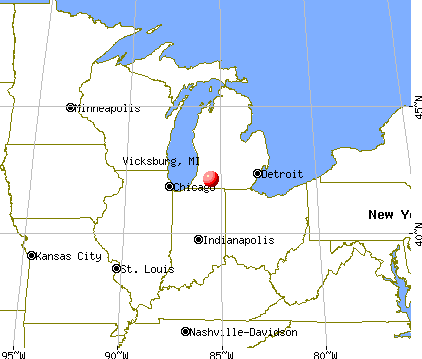 Vicksburg, Michigan map