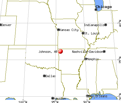 Johnson, Arkansas map