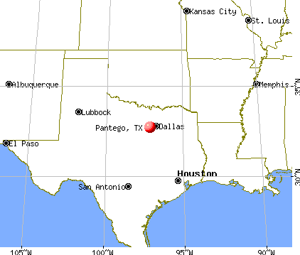 Pantego, Texas map