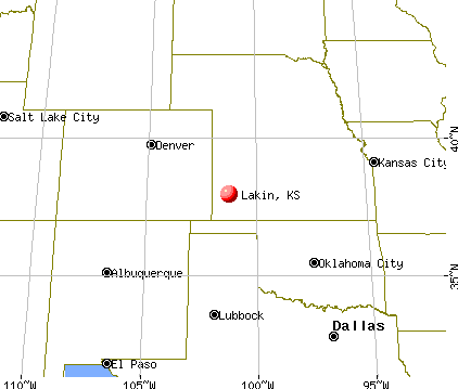 Lakin, Kansas map