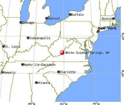 White Sulphur Springs, West Virginia map