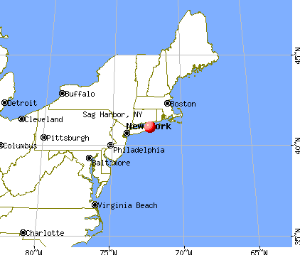 Sag Harbor, New York map