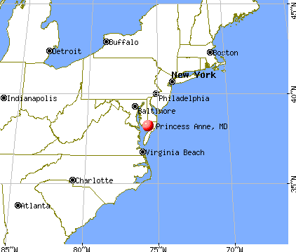 Princess Anne, Maryland map