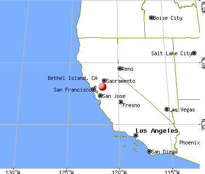 Bethel Island, California map