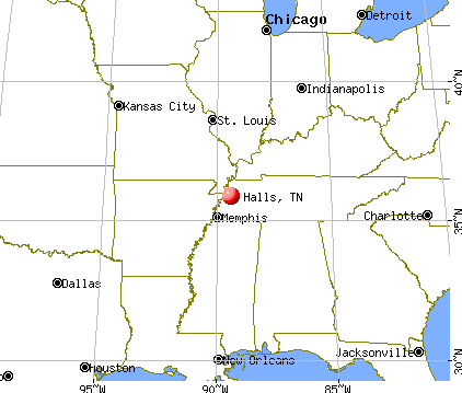 Halls, Tennessee map