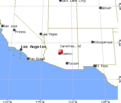Carefree, Arizona map
