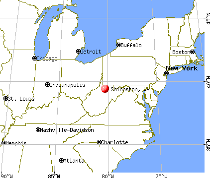 Shinnston, West Virginia map