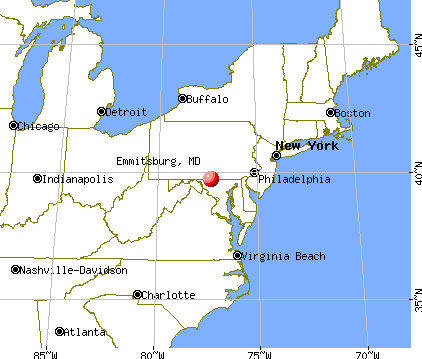Emmitsburg, Maryland map