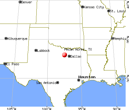 Pecan Acres, Texas map