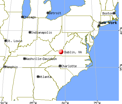 Dublin, Virginia map
