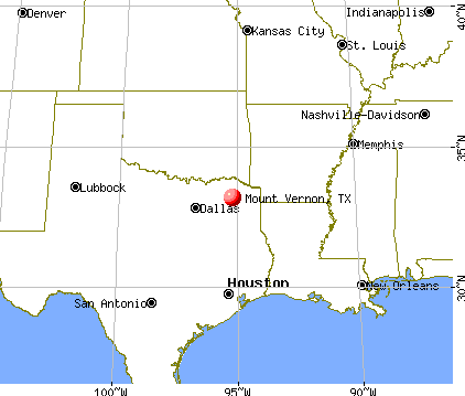 Mount Vernon, Texas map