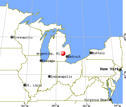 Argentine, Michigan map