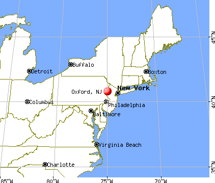 Oxford, New Jersey map