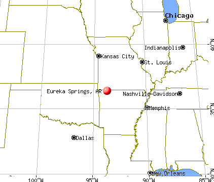 Eureka Springs, Arkansas map