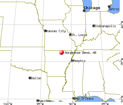Horseshoe Bend, Arkansas map