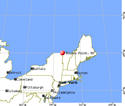 Rouses Point, New York map