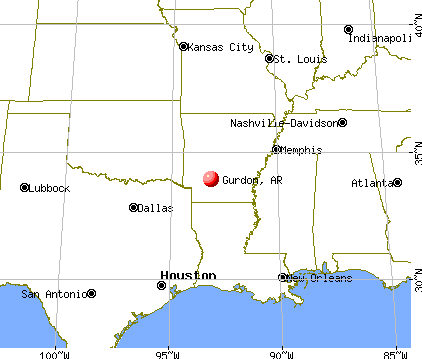 Gurdon, Arkansas map