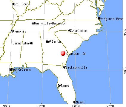 Claxton, Georgia map