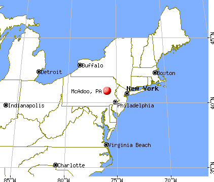 McAdoo, Pennsylvania map