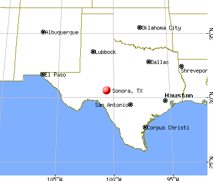Sonora, Texas map