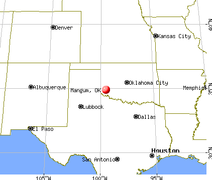Mangum, Oklahoma map