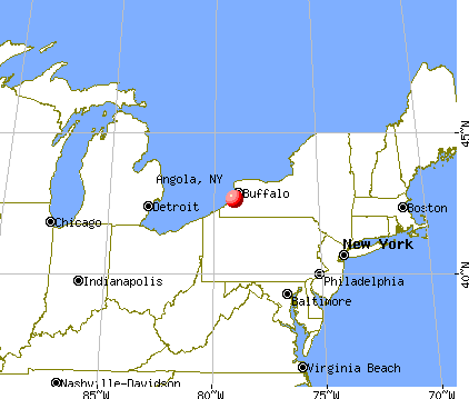 Angola, New York map