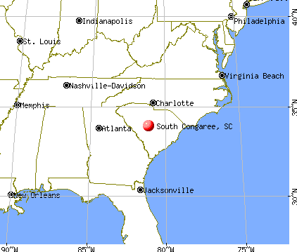 South Congaree, South Carolina map