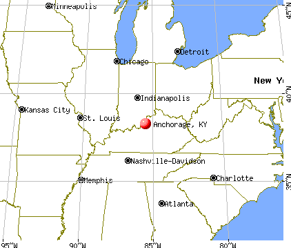 Anchorage, Kentucky map