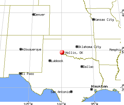 Hollis, Oklahoma map