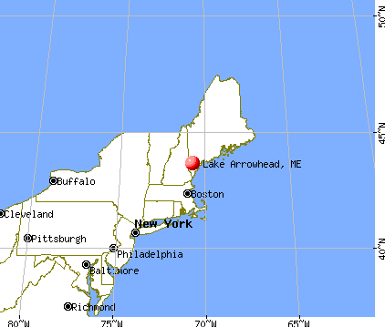 Lake Arrowhead, Maine map