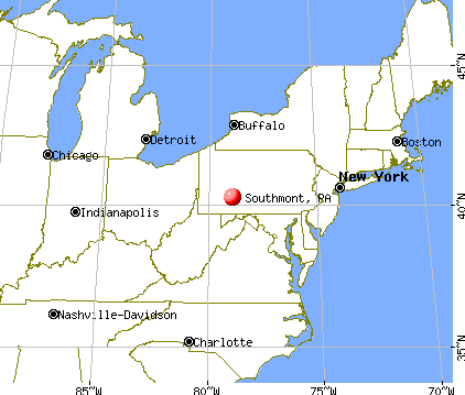 Southmont, Pennsylvania map