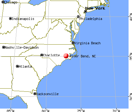 River Bend, North Carolina map